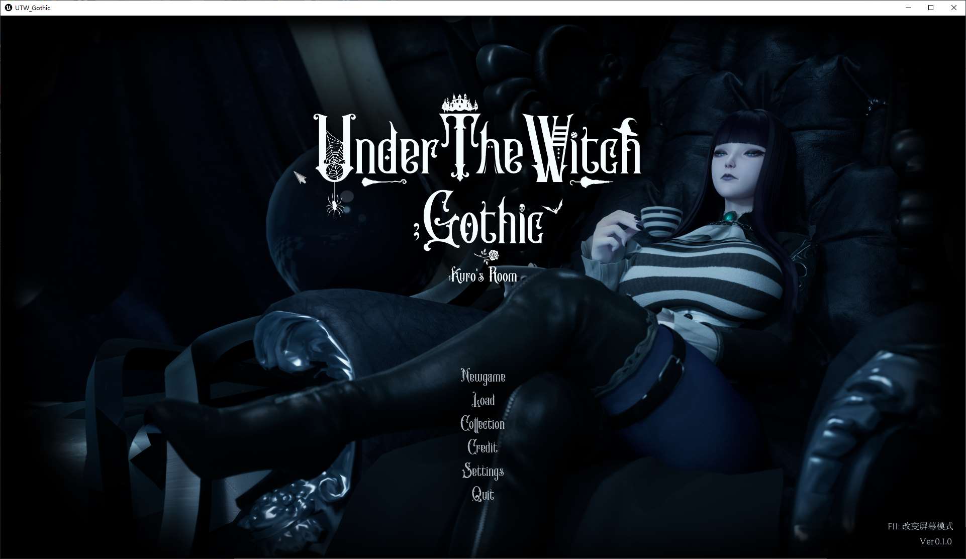 【Western 3D/Chinese/CV】Under the Witch - Gothic Kuro's Room v0.1.0 Official Chinese Test Version 【New Release/2.6G】