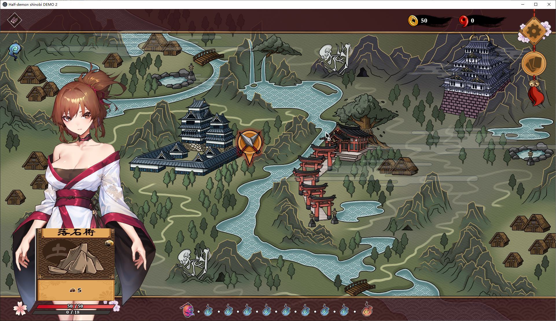 【Card SLG/Chinese/Animated】Half-Yokai Ninja Girl Latest Test Version 【New Game/2.5G】