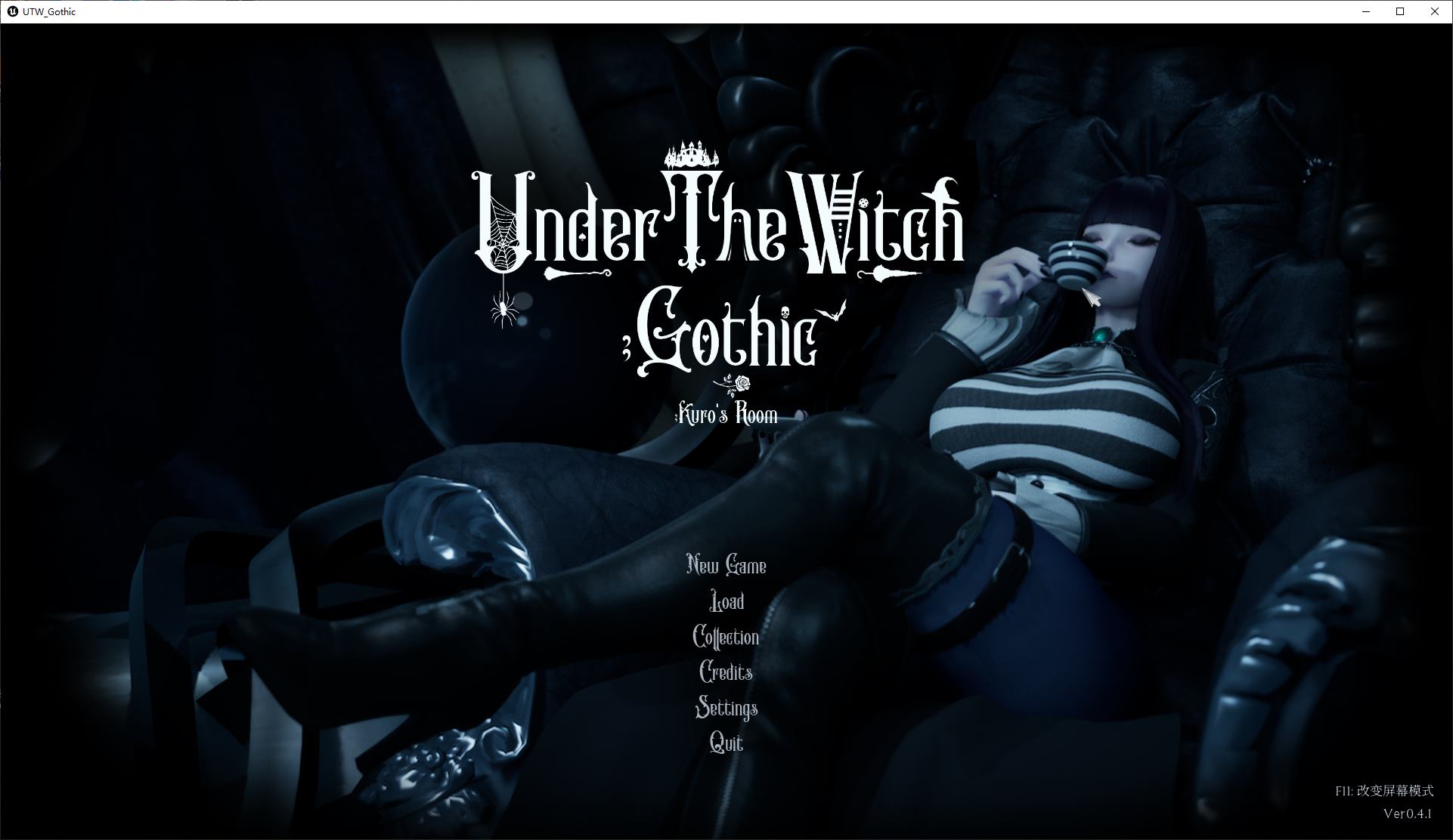 【Western 3D/Chinese/CV】Under the Witch - Gothic Kuro's Room v0.4.1 Official Chinese Test Version 【Update/2.7G】
