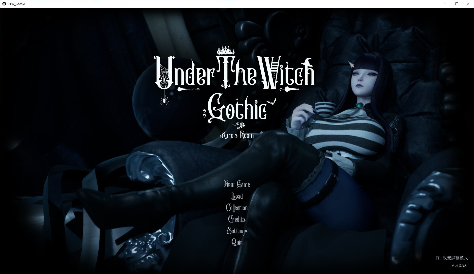 【Western 3D/Chinese/Full Voice】 Under the Witch - Gothic Kuro's Room v0.5 Official Chinese Test Version 【Update/2.8G】