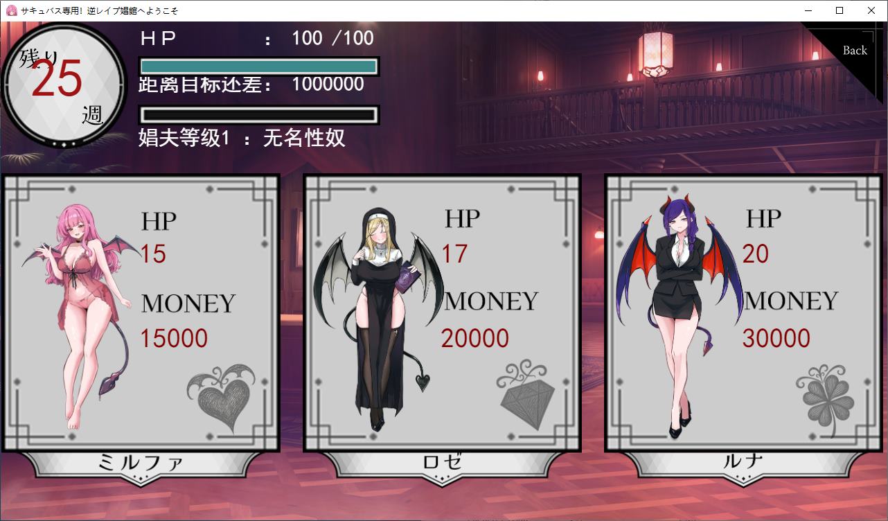 【Japanese RPG/Chinese translated】Only for Succubi! Welcome to the Reverse Rape Brothel - Machine Translation Edition【New Release/1.7G】